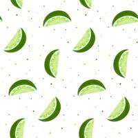 Lime slices seamless pattern. Bright green Citrus. Vector print design.
