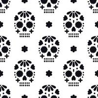 Seamless pattern with decorative skulls. vector