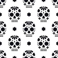 patrón sin costuras con calaveras decorativas. vector