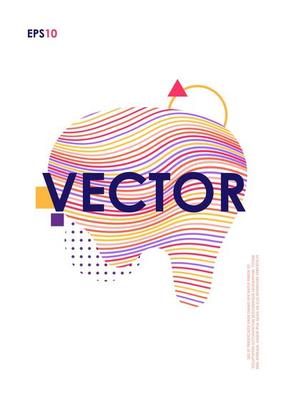 Trendy cover design template with abstract fluid shape.