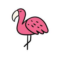 Flamingo hand drawn. simple and cute illustrations in vector design