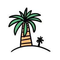 coconut palm hand drawn. simple and cute illustrations in vector design