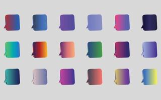 Mega set of vibrant colorful gradients color background vector