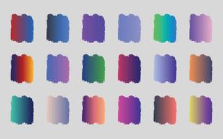 Mega set of vibrant colorful gradients color background vector