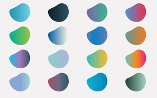 Mega set of vibrant colorful gradients color background vector