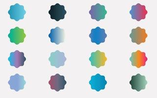 Mega set of vibrant colorful gradients color background vector