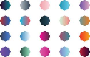 Mega set of vibrant colorful gradients color background vector