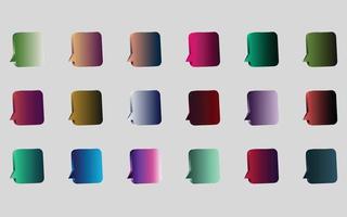 Mega set of vibrant colorful gradients color background vector