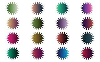 Mega set of vibrant colorful gradients color background vector