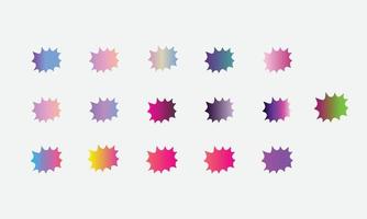 Mega set of vibrant colorful gradients color background vector