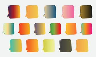 Mega set of vibrant colorful gradients color background vector