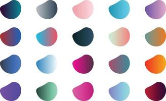 Mega set of vibrant colorful gradients color background vector