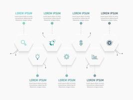 Vector Infographic label design template with icons and 7 options or steps. Can be used for process diagram, presentations, workflow layout, banner, flow chart, info graph.