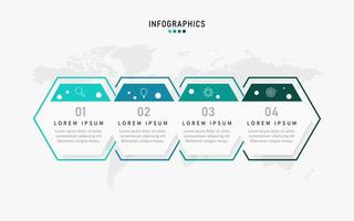 Vector Infographic label design template with icons and 4 options or steps. Can be used for process diagram, presentations, workflow layout, banner, flow chart, info graph.