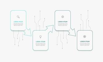 Vector Infographic label design template with icons and 4 options or steps. Can be used for process diagram, presentations, workflow layout, banner, flow chart, info graph.