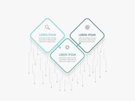 Vector Infographic label design template with icons and 3 options or steps. Can be used for process diagram, presentations, workflow layout, banner, flow chart, info graph.