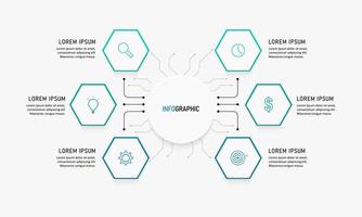 Vector Infographic label design template with icons and 6 options or steps. Can be used for process diagram, presentations, workflow layout, banner, flow chart, info graph.