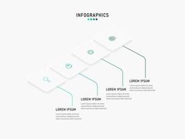 Vector Infographic label design template with icons and 4 options or steps. Can be used for process diagram, presentations, workflow layout, banner, flow chart, info graph.