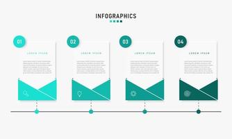 Vector Infographic label design template with icons and 4 options or steps. Can be used for process diagram, presentations, workflow layout, banner, flow chart, info graph.