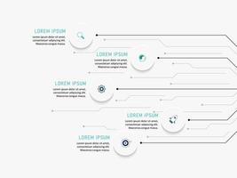 Vector Infographic label design template with icons and 5 options or steps. Can be used for process diagram, presentations, workflow layout, banner, flow chart, info graph.