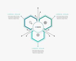 plantilla de diseño de etiquetas infográficas vectoriales con iconos y 3 opciones o pasos. se puede utilizar para diagramas de proceso, presentaciones, diseño de flujo de trabajo, banner, diagrama de flujo, gráfico de información.