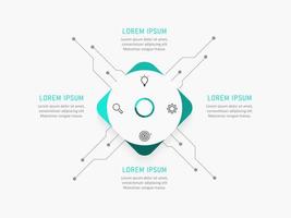 Vector Infographic label design template with icons and 4 options or steps. Can be used for process diagram, presentations, workflow layout, banner, flow chart, info graph.