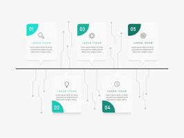 Vector Infographic label design template with icons and 5 options or steps. Can be used for process diagram, presentations, workflow layout, banner, flow chart, info graph.