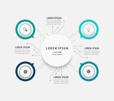 Vector Infographic label design template with icons and 4 options or steps. Can be used for process diagram, presentations, workflow layout, banner, flow chart, info graph.