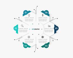 Vector Infographic label design template with icons and 6 options or steps. Can be used for process diagram, presentations, workflow layout, banner, flow chart, info graph.