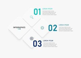 Vector Infographic label design template with icons and 3 options or steps. Can be used for process diagram, presentations, workflow layout, banner, flow chart, info graph.