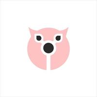 logotipo inicial de un logotipo de cerdo, símbolo de vector animal de logotipo de cerdo simple y moderno