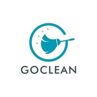 Cleaning Creative Concept Logo Design Template vector