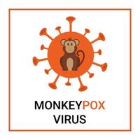 Monkeypox virus. Monkeypox virus icon. Vector illustration.