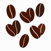 Coffee beans set. Vector illustration.