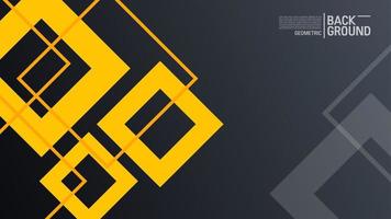 Geometric shape background in black and yellow colors. Vector illustration.