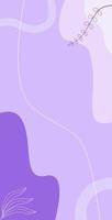 Minimal vertical background with organic abstract shapes in pastel colors. Beautiful pastel social media banner template. vector