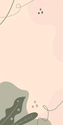 Minimal vertical background with organic abstract shapes in pastel colors. Beautiful pastel social media banner template.