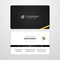 black white business card vector