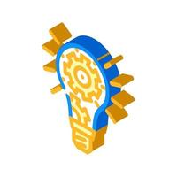 technology light bulb isometric icon vector illustration