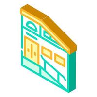 building ramp isometric icon vector illustration color