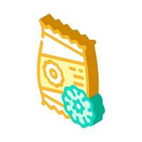 onion rings snack isometric icon vector illustration