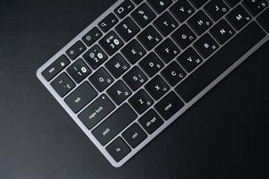 keyboard on a black background photo