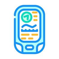 gps hiker device color icon vector illustration