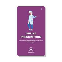 Online Prescription And Consultation Doctor Vector Illustration