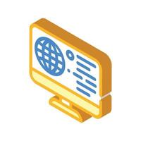 internet global network isometric icon vector illustration