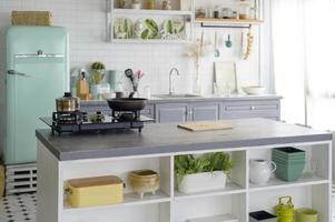 background of modern kitchen room photo