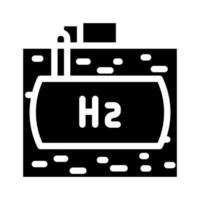 underground storage hydrogen glyph icon vector illustration