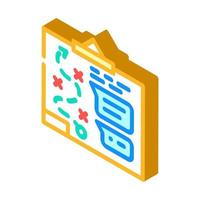 plan business strategy isometric icon vector illustration