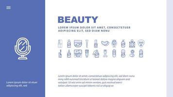 Beauty Salon Accessory Landing Header Vector