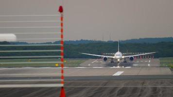 Widebody airplane departure video